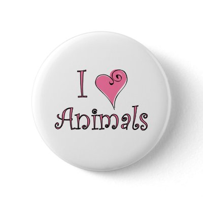 I (heart) animals Button