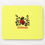I Heart Animals Mouse Pad