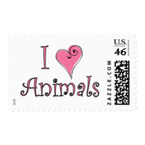 I (heart) animals stamp