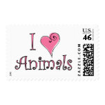 I (heart) animals stamp