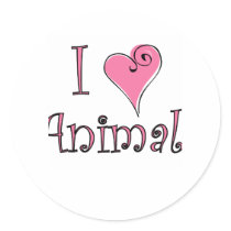 I (heart) animals stickers by klieneine I (heart) animals stickers