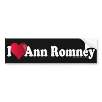 I Heart Ann Romney Black Bumper Sticker bumper stickers