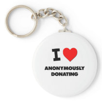 I Heart Anonymously Donating Keychains