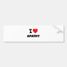 I Heart Apathy Bumper Stickers