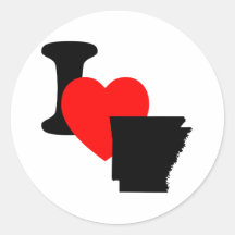 I Heart Arkansas Stickers