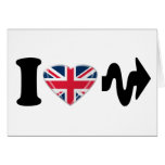 I Heart Arrow Him/Her Fun Design Greeting Cards