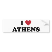 I Heart Athens Greece Bumper Stickers