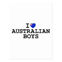 I Heart Australian Boys Post Card