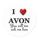 i heart avon ask me how stickers by Ceyzpurplestang i heart avon ask me how stickers