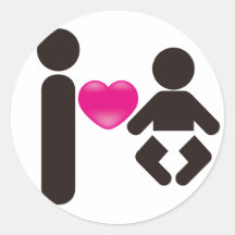I Heart Baby Stickers