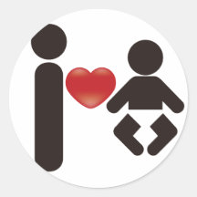 I Heart Baby Stickers