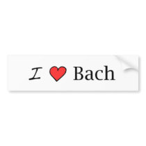 I Heart Bach Bumper Stickers