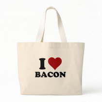 I HEART BACON CANVAS BAGS