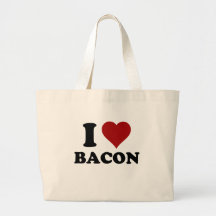 I HEART BACON CANVAS BAGS
