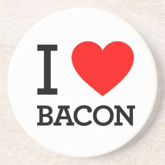 I Heart Bacon coaster