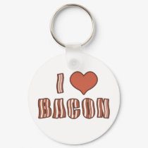 I Heart Bacon Keychain 001