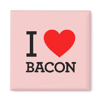 I Heart Bacon Fridge Magnet