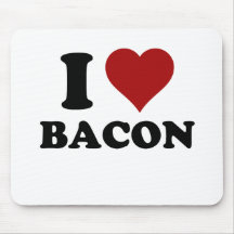 I HEART BACON MOUSEPADS