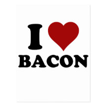 I HEART BACON POSTCARDS