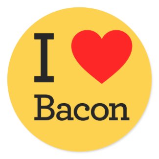I Heart Bacon sticker