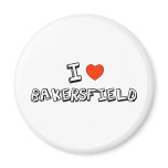 I Heart Bakersfield Refrigerator Magnets