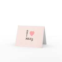 I Heart Baking Note Card Invitation card