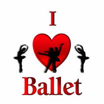 I Heart Ballet Photo Cut Outs