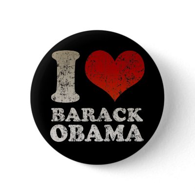 I heart Barack Obama button by clonecire