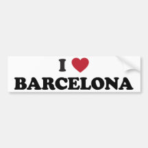 I Heart Barcelona Spain Bumper Sticker