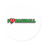 I heart baseball stickers