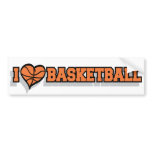 I Heart Basketball Bumper Stickers