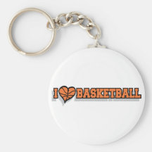 I Heart Basketball Keychains