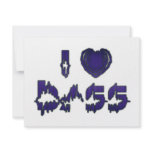 I Heart Bass Custom Invites