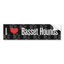 I (heart) Basset Hounds Bumper Sticker