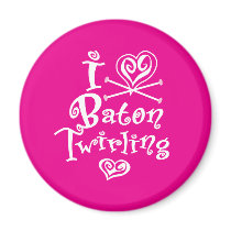 I Heart Baton Twirling magnets by DanceTwirlObsessions I Heart Baton Twirling magnets