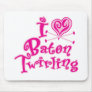 I Heart Baton Twirling Mouse Mats