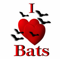 I Heart Bats Photo Cutouts
