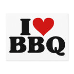 I Heart BBQ Post Card