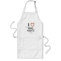 I heart BBQ sauce Apron