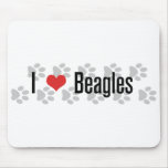 I (heart) Beagles Mouse Pad