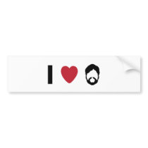 I heart beard bumper stickers