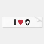 I heart beard bumper stickers