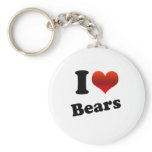 I Heart Bears Keychain