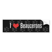 I (heart) Beaucerons (Dark) Bumper Stickers