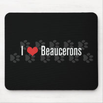 I (heart) Beaucerons (Dark) Mouse Pads