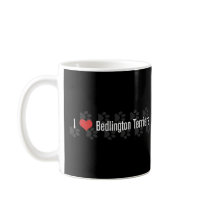 I (heart) Bedlington Terriers (Dark) mugs by khocker I (heart) Bedlington Terriers (Dark) mugs