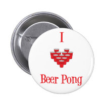 I (heart) Beer Pong Button buttons