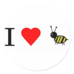 I heart bees stickers