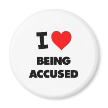 I Heart Being Accused Fridge Magnets