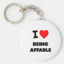 I Heart Being Affable Key Chain